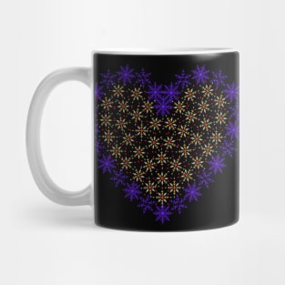 Violet snowflakes fancy heart Mug